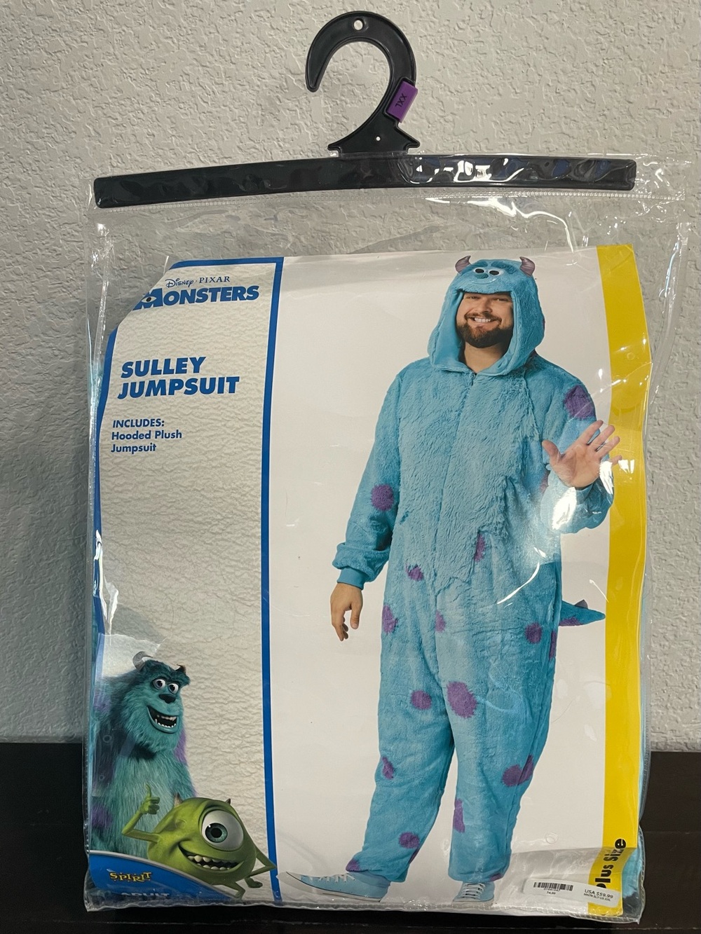 Sulley Jumpsuit Costume for Adults Size XXL
